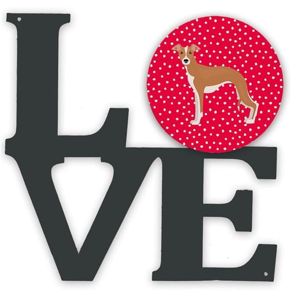 11.5 x 11.75 in. Italian Greyhound No.2 Love Metal Artwork Wall Decor