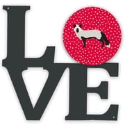 11.5 x 11.75 in. Silver Fox Love Metal Artwork Wall Decor