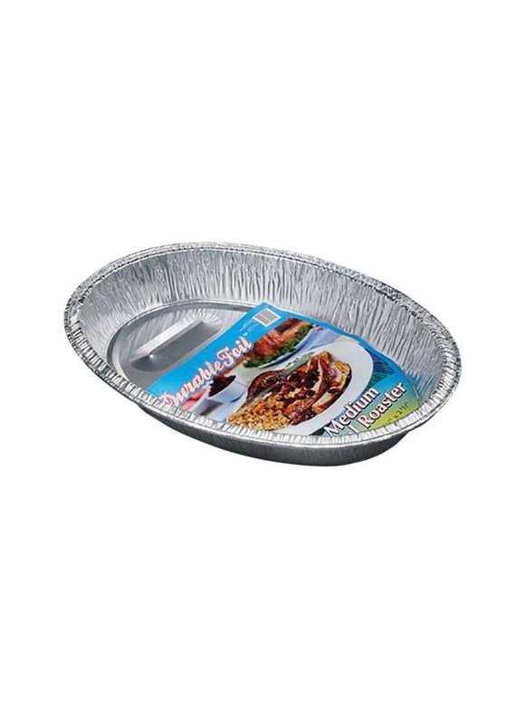 11.5 x 16.5 in. Durable Foil Oval Roaster Pan - Silver- pack of 12