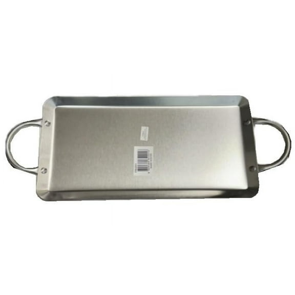 11.5 x 19 in Rectangular Mexican Style Comal Stainless Steel Griddle Pan