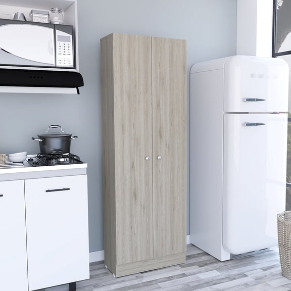 11.57 In. High Gray Cabinet - Provides Ample Storage 70" For Various Rooms Versatile Unit