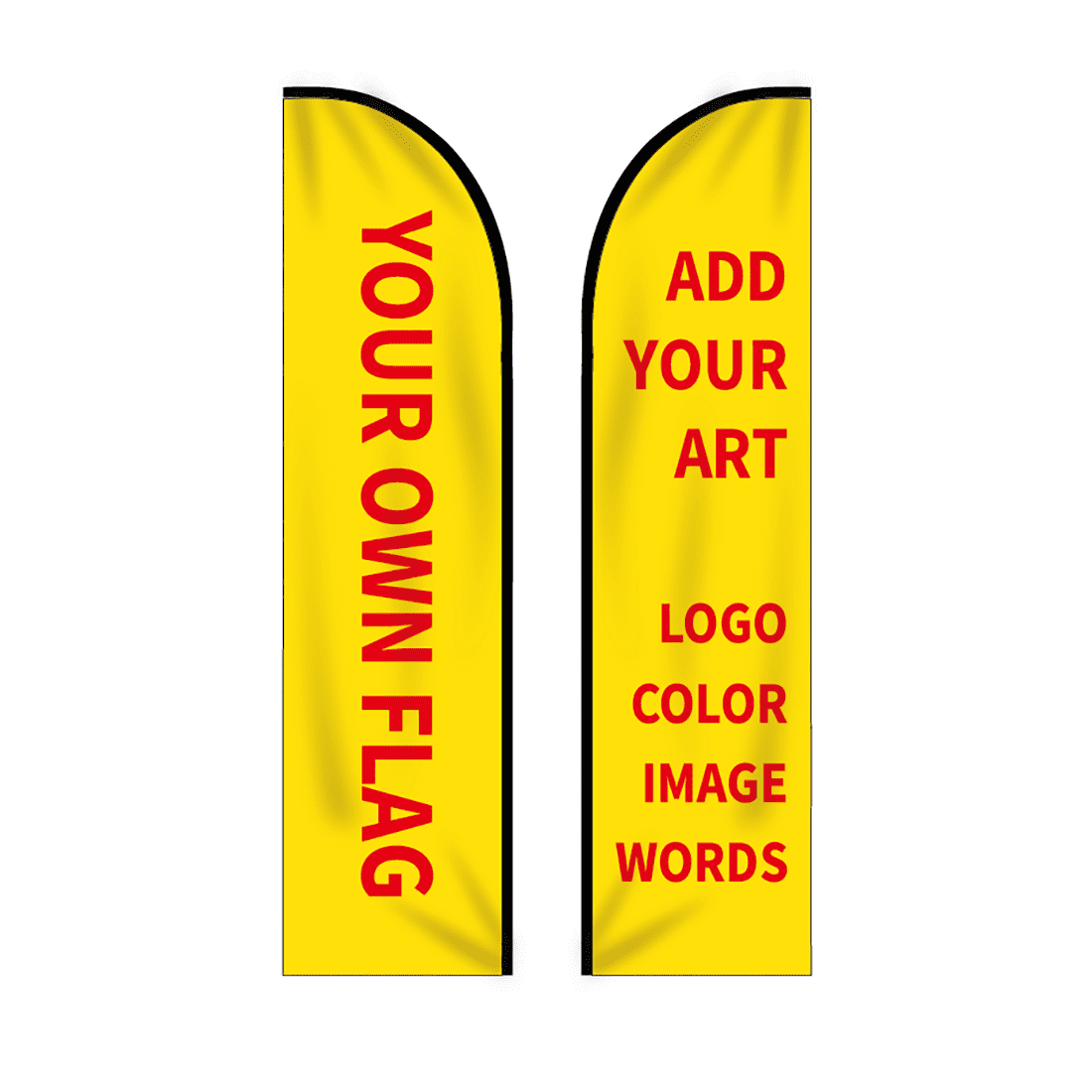 11.5ft / 3.5m Custom Feather Flag Kit with Poles Outside for Business