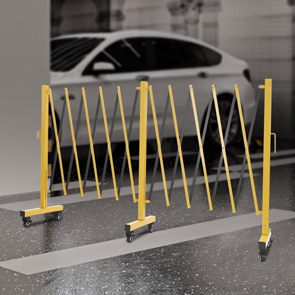 11.5ft Portable Barricade Driveway Security Barrier Double Side Expandable Fence Safety Barrier