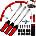 thumbnail image 1 of 11.5inch Tire Spoons Motorcycle, Dirt Bike Tire Spoon Set, Professional Tire Changing Spoons Lever Iron Tool Kit with 3 Rim Protectors & Valve Core Set, 1 of 5