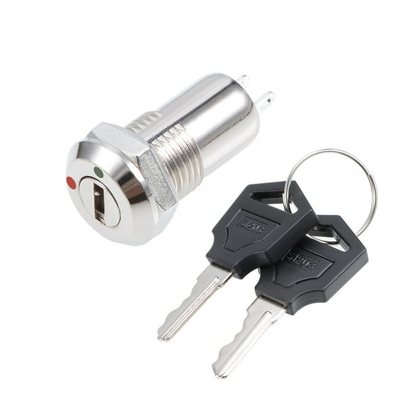 11.5mm 2 Positions NO OFF Electric Keylock Push Button Switch S1204