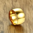 thumbnail image 1 of 11.5mm Men's Silver/ Gold/ Black Band Stainless Steel Engagement Ring Size 7-12, 1 of 8