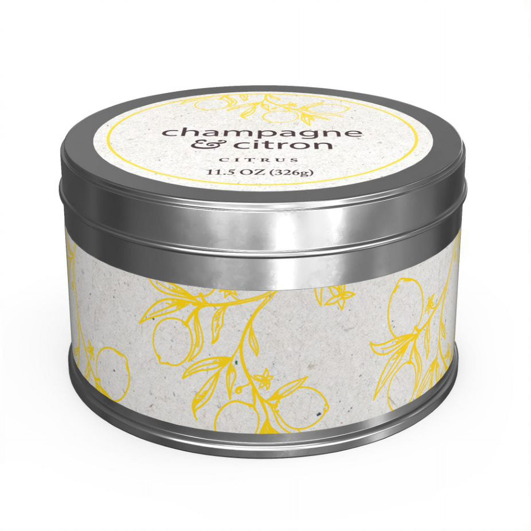 11.5oz 2-wick Tin Candle - Champagne & Citron
