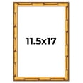 thumbnail image 1 of 11.5x17 Frame Gold Bamboo Solid Wood Picture Frame | 1 Inch Moulding Width | Interior Frame Depth, 1 of 8