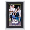 thumbnail image 1 of 11.5x17 Frame Silver With Black Picture Mat For 11.5x17 Photo - Silver 14x19 Frame To Display Print, 1 of 8