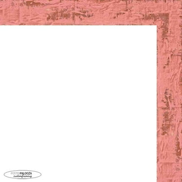 11.5x17 Shabby Chic Pink Picture Frame - UV Acrylic, Foam Board Backing, Hanging Hardware