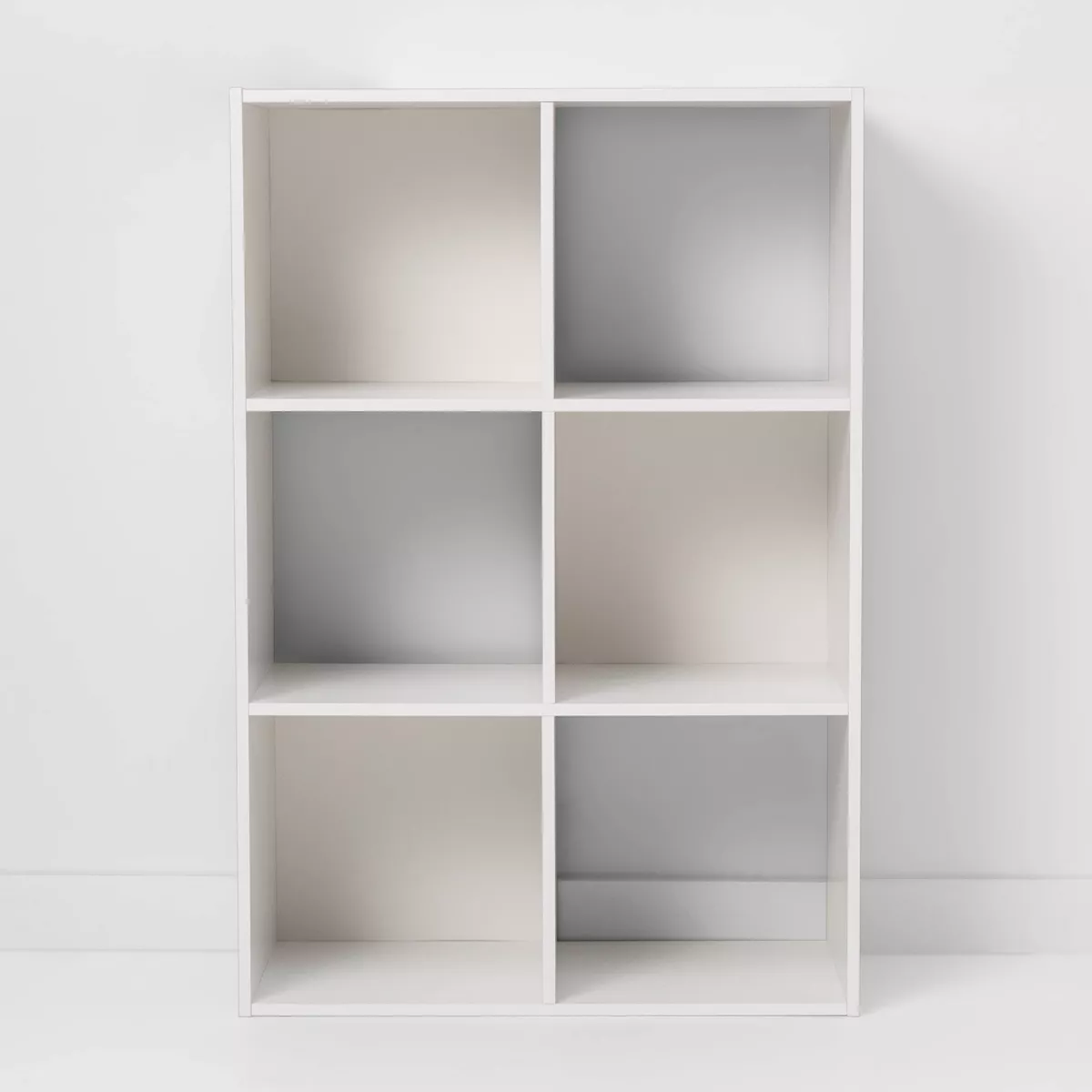 White Stackable 6 Cube Organizer Shelf