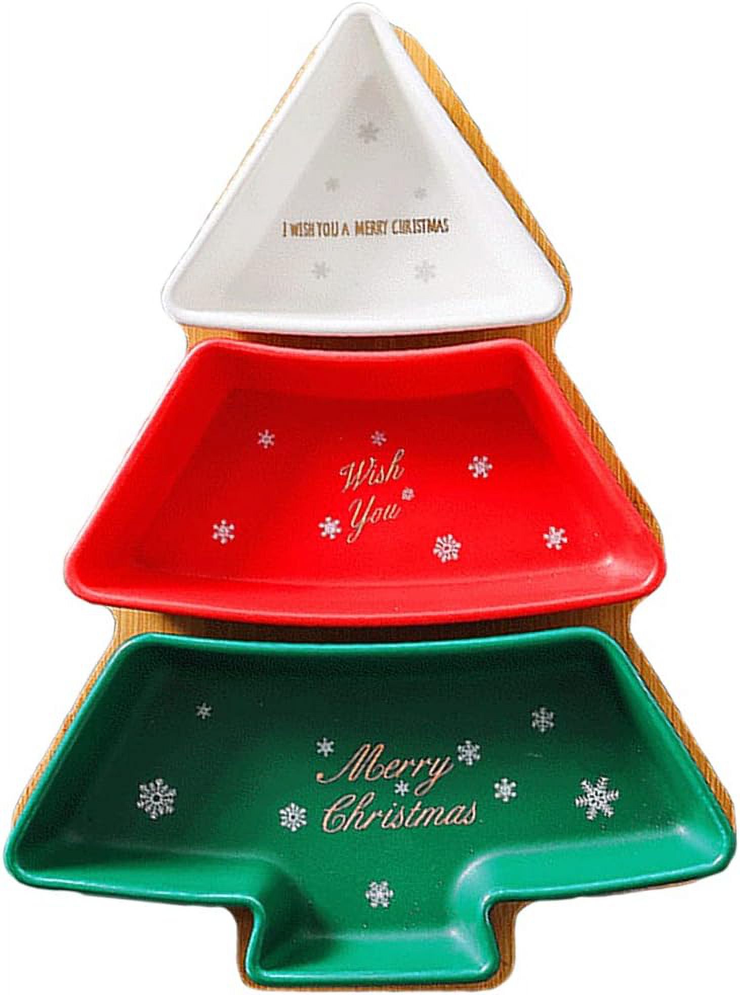 11.6 Inches Big Colorful Snack Appetizer Trays Set, Tree Dessert