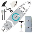 thumbnail image 1 of 11'6" Inflatable Stand Up Paddle Board, Ultra-Light SUP Paddleboard with Premium Accessories, Wide Stable Design and Non-Slip Comfort Deck for Ocean&Lake, 300lbs Capicity for Youth & Adults, White, 1 of 9