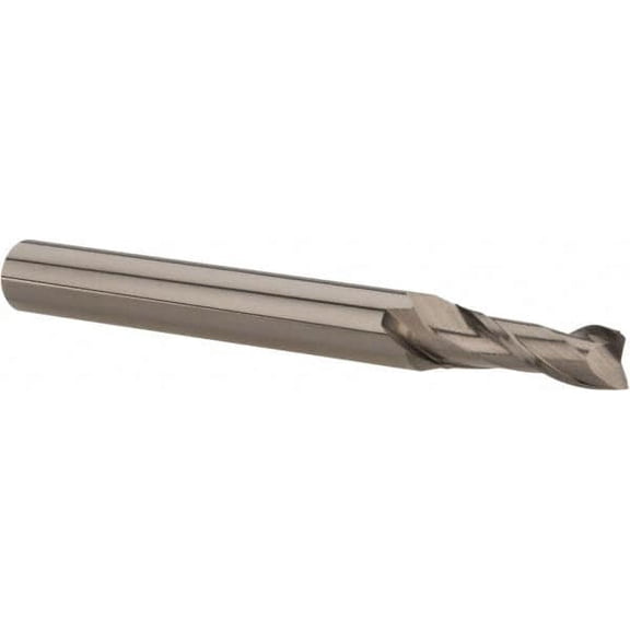 11/64", 9/16" LOC, 3/16" Shank Diam, 2" OAL, 2 Flute, Solid Carbide Square End Mill