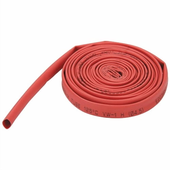 11/64 in. x 8 ft. Red Heat-Shrink Tubing, 125C VW-1 Electrical Wire Cable Wrap Protector