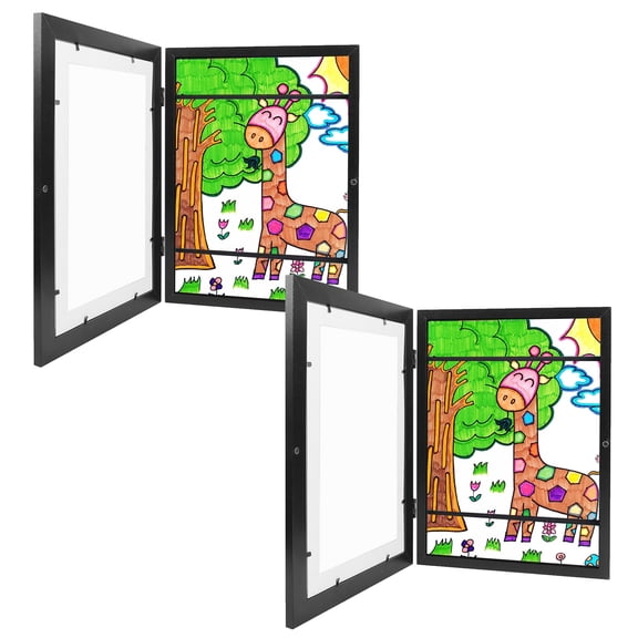 11.69x16.53in Wooden Kids Art Frame - Front Opening Wall Display for Photos and Artwork, A3 Size