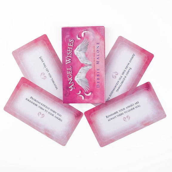 11*6Cm Angel Wishes 40 Affirmation Tarot Cards Inspirational Guidance From Your Angels