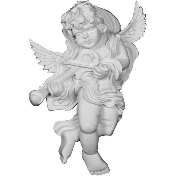 11 7/8"W x 17 3/8"H x 5 1/2"P Classic Angel Onlay, Left