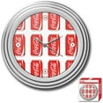 thumbnail image 1 of 11.75" Coca-Cola Clock with Chrome Finish, Cans Style, 1 of 1