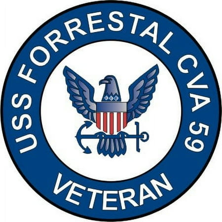 11.75 Inch USS Forrestal CVA-59 Veteran Decal Sticker