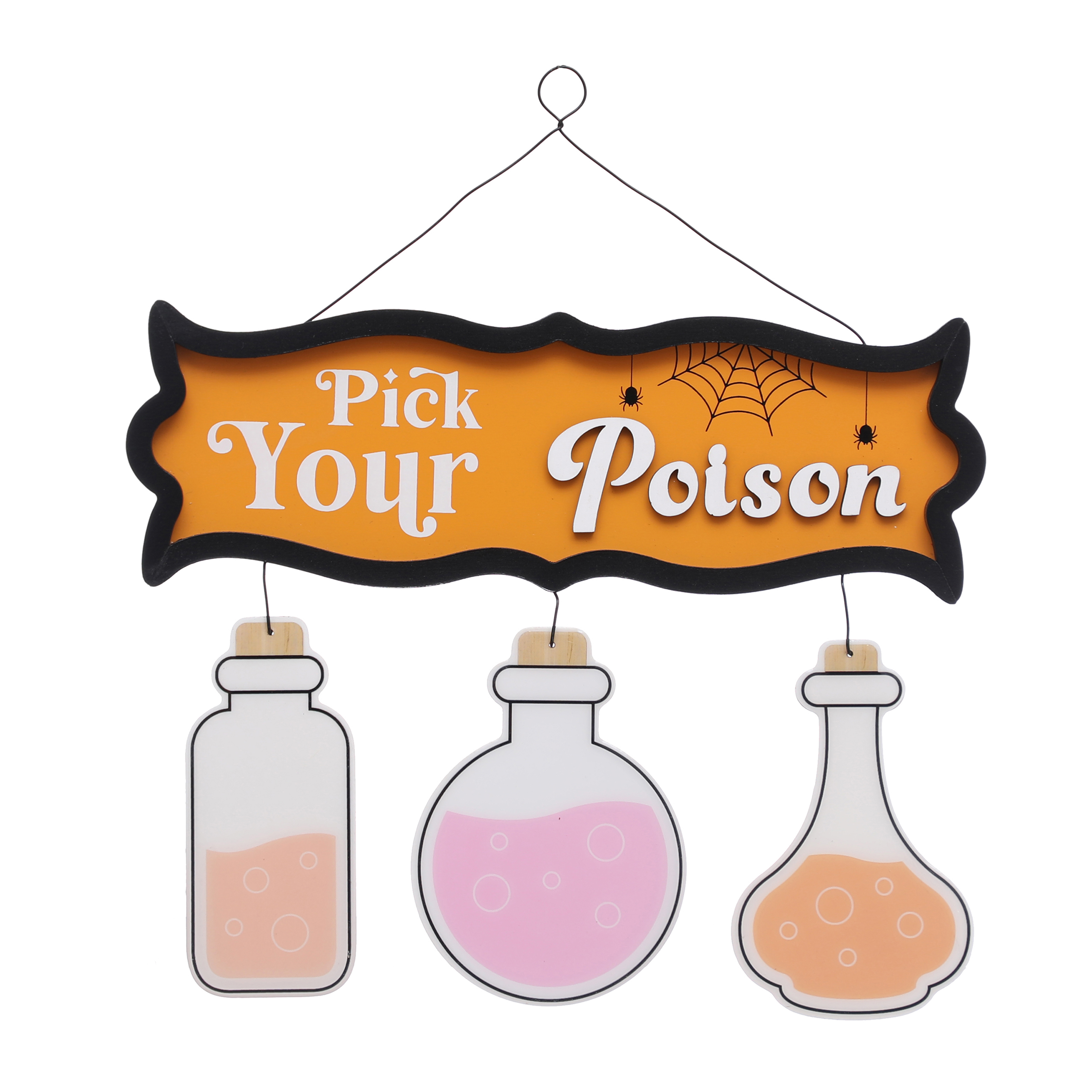 11.75" Pick Your Poison Wall Sign by Ashland-Halloween Florals for Crafting and Decoration