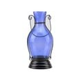 thumbnail image 1 of 11.75" Transparent Blue Decorative Glass Bottle Tea Light Candle Lantern, 1 of 1
