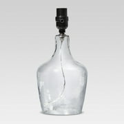 11.75"x5.75" Artisan Glass Jug Small Lamp Base Clear - ETL Listed, No Assembly, Modern Decor