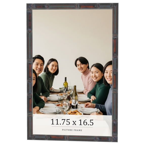 11.75x16.5 Frame Brown Bamboo with Dark Coffee/Walnut Finish | Solid Wood Picture Frame Width 0.75