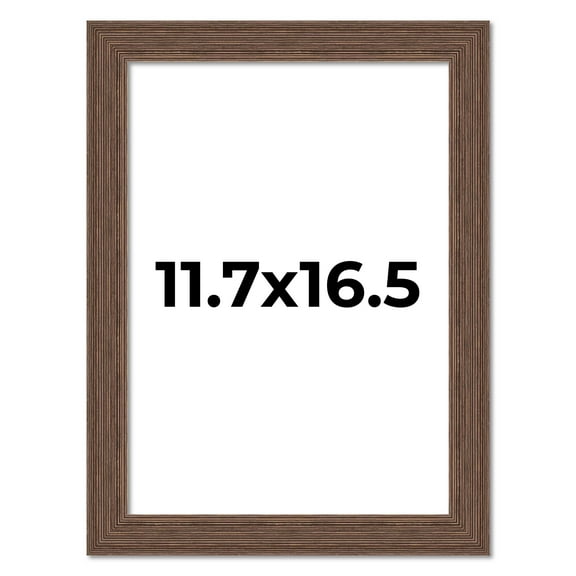 11.7x16.5 Frame Brown Distressed Barnwood Picture A3 Frame | Rustic Farmhouse Photo Frame Includes