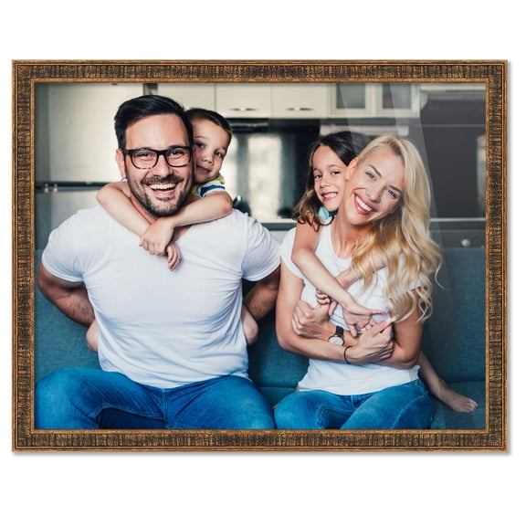 11.7x16.5 Frame Gold Picture A3 Frame - Complete Modern Photo Frame Includes UV Acrylic Shatter