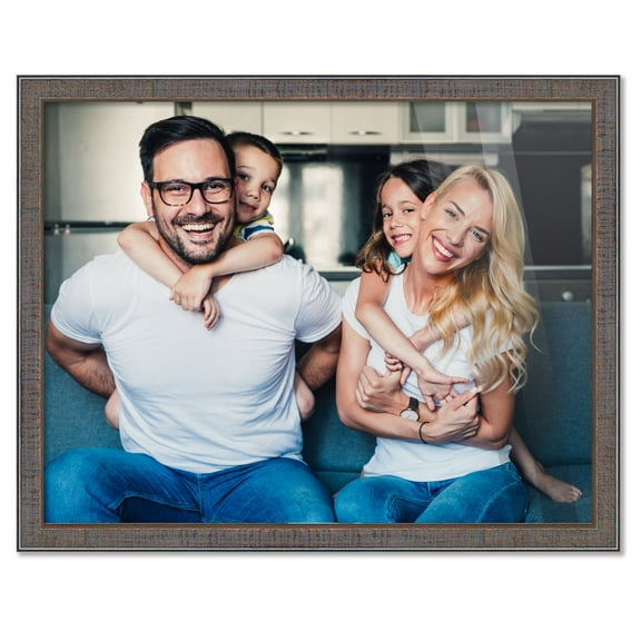 11.7x16.5 Frame Pewter Picture A3 Frame - Complete Modern Photo Frame Includes UV Acrylic Shatter