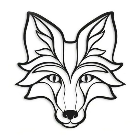 11.811.3 Inches Metal Fox Wall Hanging Decoration Art Iron Home Decoration Wall Sticker Artwork Iron Art Silhouette Metal Background wall decor