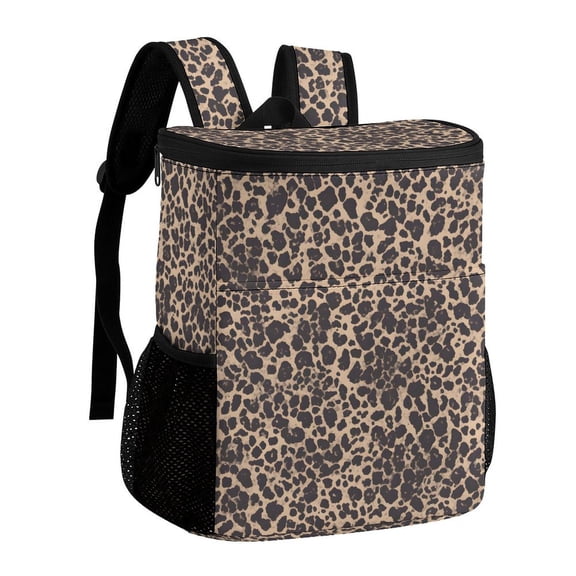 11.812.6in Ice Pack Backpack with Large Capacity Adjustable Shoulder Straps And Pockets on Both Sides Leopard-5 32x30x18cm