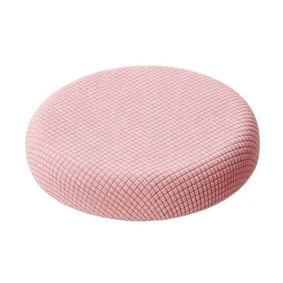 11.8-13.8 Inch Round Elastic Bar Stool Cover, Washable Non Slip Fabric Seat Slipcover, Removable Stool Cushion Protector for Home Bar, Dining Room Stool Protection and Comfort Upgrade