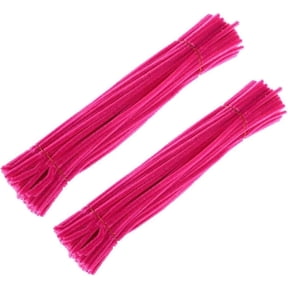 11.8'' 200PCS Christmas Pipe Cleaners Tinsel Chenille Stems Pipe Cleaners for Creative Craft and DIY Project(Fushia)