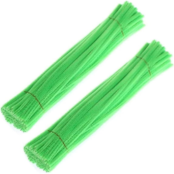 11.8'' 200PCS Christmas Pipe Cleaners Tinsel Chenille Stems Pipe Cleaners for Creative Craft and DIY Project(Light Green)