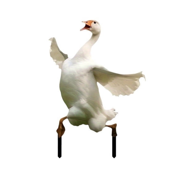 11.8 * 7.9in Goose Acrylic Garden Stake Cute Goose Statue Garden Ornaments Yard Art for Garden, Yard, Lawn, Outdoor Decor Gifts for Women, Men