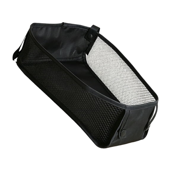 11.8*7 Inch Stroller Storage Basket Under Pushchair, Mesh Cargo Net Pouch Detachable and Durable, Stable Spacious Bottom Organizer Bag for Essentials, for Stroller Camping or Travel Use
