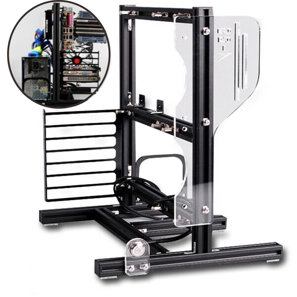 11.8*9.7*14inch PC Frame Test Bench ATX ITX MATX Open Air Case Water Cooling Fan Chassic t for Living Room