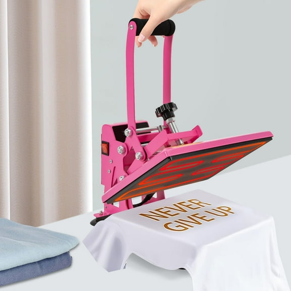 11.8*9 inches Heat Press Machine for DIY T Shirts/T Shirt Press Machine Pink