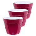 11.8" ASTI Self Watering Planter (Set of 3) in REDPearl/White Modern