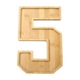 thumbnail image 1 of 11.8'' Bamboo Charcuterie Board Letters, Larger Serving Trays Wooden Charcuterie Boards for Fruit Salad Cheese Platter Vegetable Food Dish Plates Baby Birthday Party Decor, 1 of 5