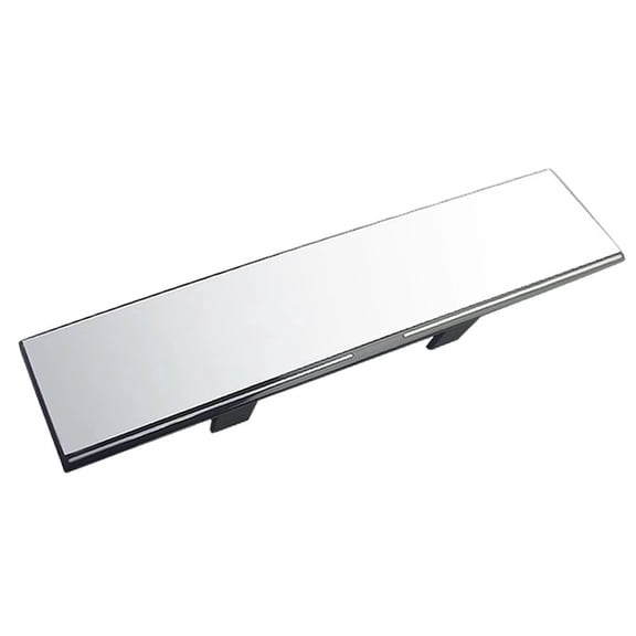 11.8" Car Interior Rear View Mirror, Ampper Clip on Rectangular Wide Angle Rearview Mirror for Car, SUV, Truck, Van Blind Spot Reduce (Flat)