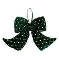 thumbnail image 1 of 11.8" Green Velvet Christmas Bows - Polyester Wreath Bows with Twist Ties for Xmas Tree, Gift Wrapping, Holiday Decor, Festive Home & Party Decoration, 1 of 9