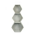 thumbnail image 1 of 11.8" Grey wash hexagon wood&nbsp;crate Set of 3. ABN5E100-WHT-GY, 1 of 8