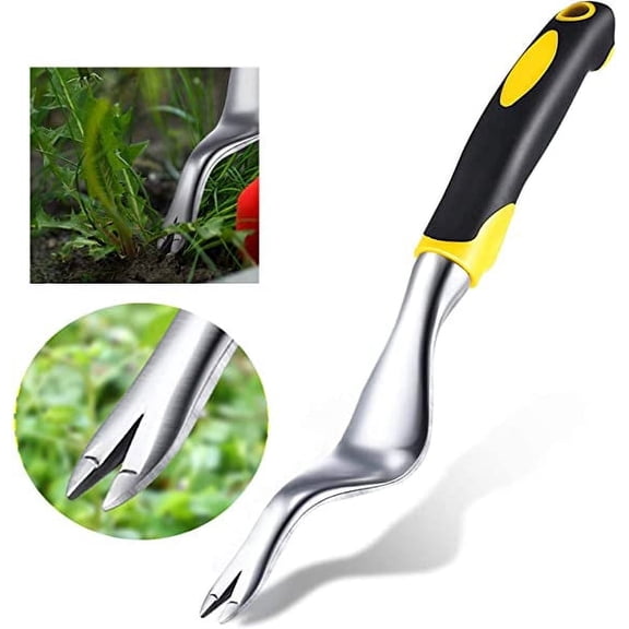 11.8" Hand Weeder Weeding Weed Dandelion Remover Puller Tool Garden Weeder, Stainless Rust Proof Steel Weeding Tool for Garden
