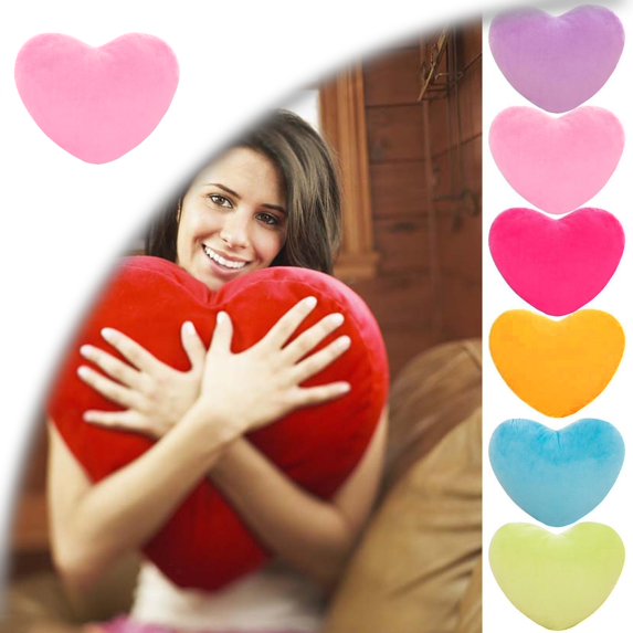 11.8" Heart Pillow, Cute Heart Decorative Pillow, Heart Shaped Throw Pillows for Bed, Rabbit Plush Decor Pillow Cushion for Chair Sofa Living Room