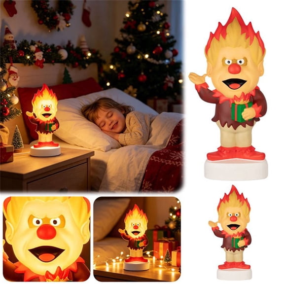 11.8" Heat Miser LED Lighted Blow Mold Set, 2026 New Heat Miser & Snow Miser Lights Up Figurine Porch Decor