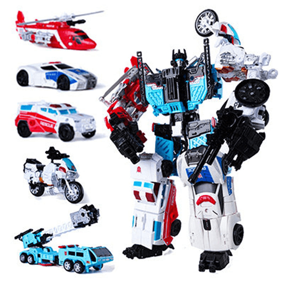 11.8 Inch 5-in-1 Defensor Merged Robot Assembled Collectible Figure