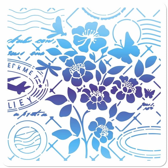 11.8 Inch Bird Stencil Large Birds on Tree Branch Flower Templates Hollow Out Plastic Silhouette Sign Drawing Reusable Template DIY